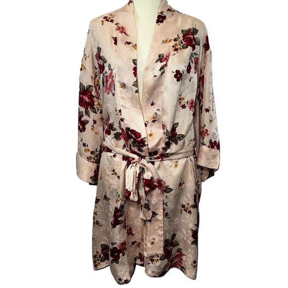 august silk Other - August Silk Intimates 100% Silk Floral Robe Size Medium